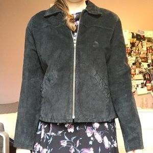 100% black leather jacket!